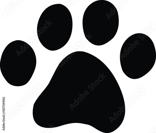 Cat or dog footprint vector design isolated on background. vector silhouette.

