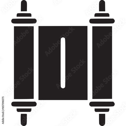 Torah scroll isolated on white background, a sacred text in judaism, representing ancient history, religious tradition, and cultural heritage