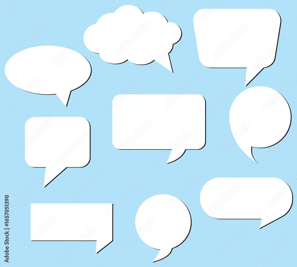 Speech Bubble collection. Talk bubbles, Cloud speech bubbles set Speech Bubble collection. Talk bubbles, Cloud speech bubbles set