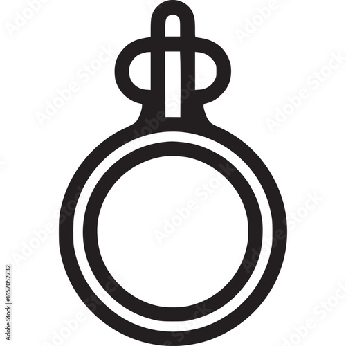 Vintage pocket watch icon isolated on white background, a timeless symbol of elegance, history, and the passage of time in a classic design