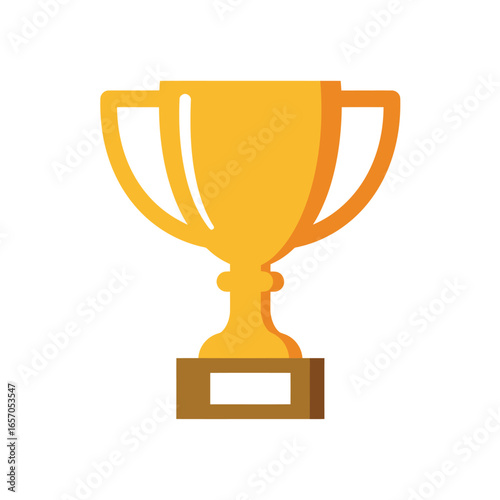 Golden trophy cup, a symbol of victory, achievement, and success in sports and competitions, representing honor and excellence