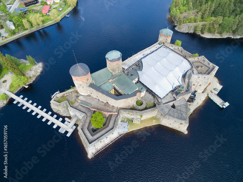 Aerial view of medieval Ola...