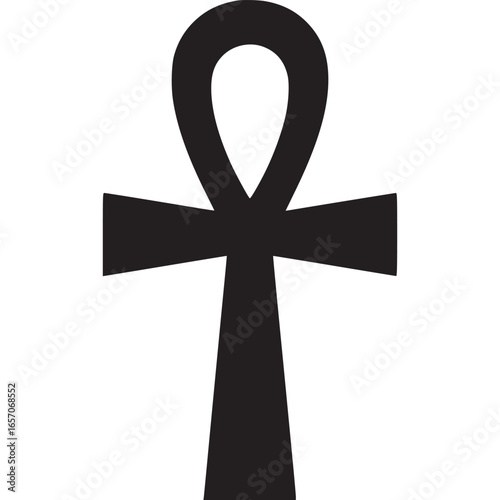 Ancient egyptian ankh symbol of life and immortality isolated on white background, a powerful icon of eternal life and spiritual significance