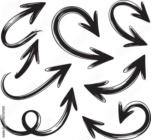 Abstract Brush Arrows for Highlight, Callout and Focus