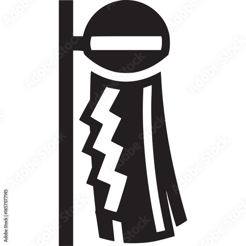 Teru teru bozu vector illustration isolated on white background a traditional japanese doll charm for good weather and sunshine