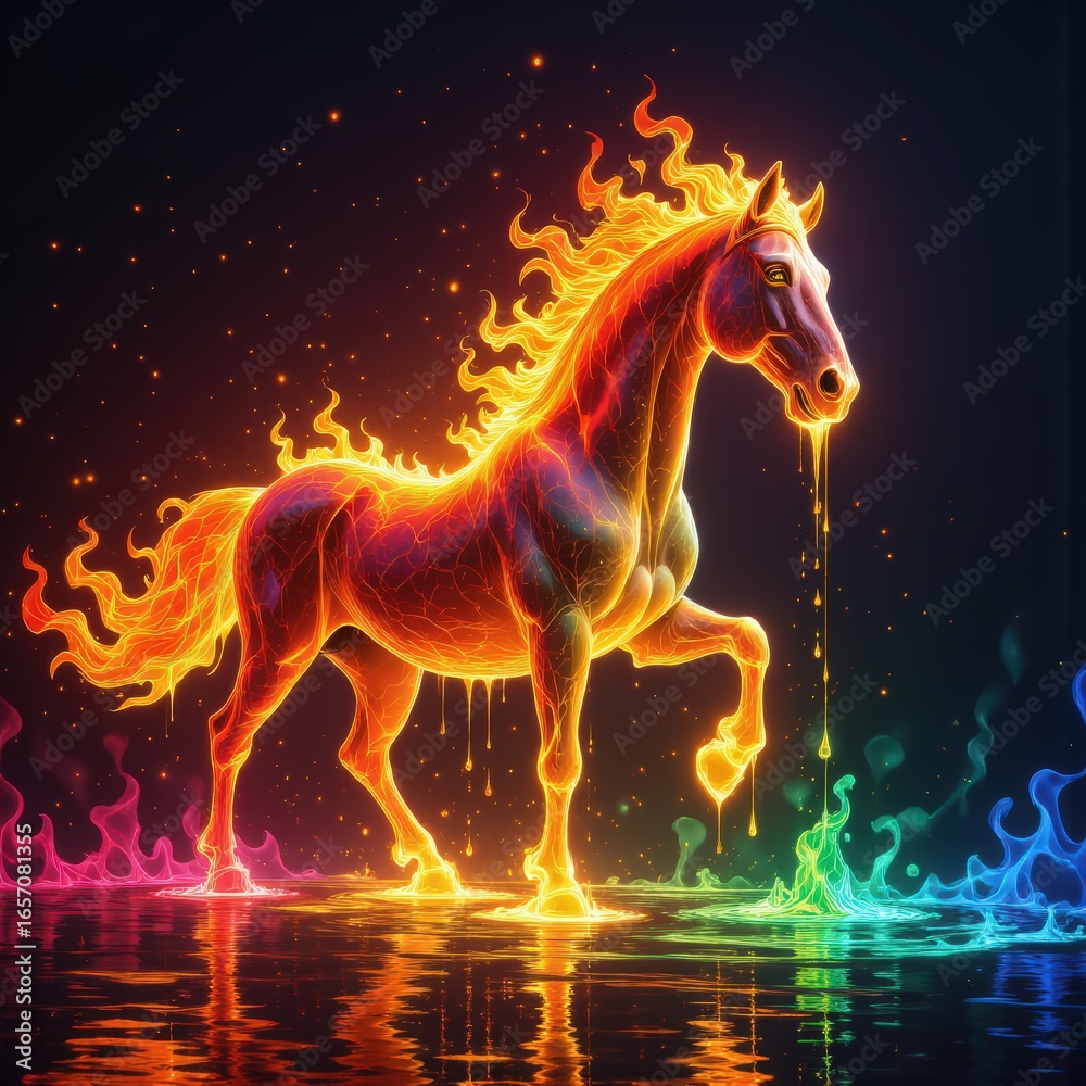 Fototapeta premium Fire Horse