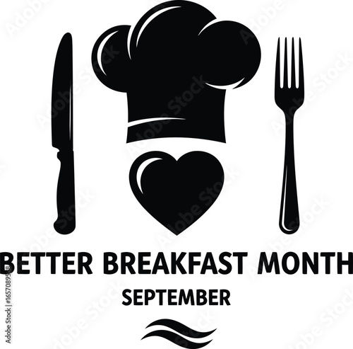 Vector art of better breakfast month september