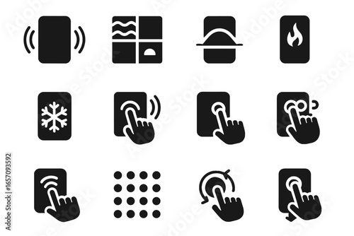 Rotational response icon single change icons swipe elevation grid recognition feedback tactile