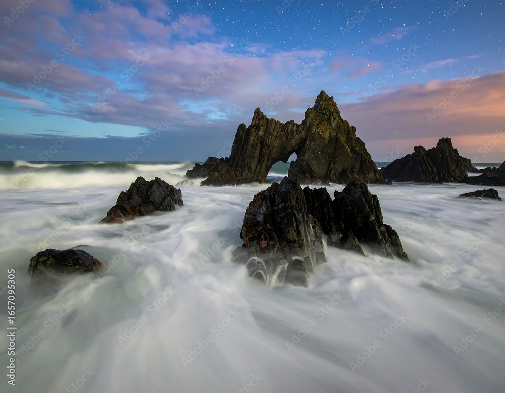 Obraz premium Rocky arch at twilight