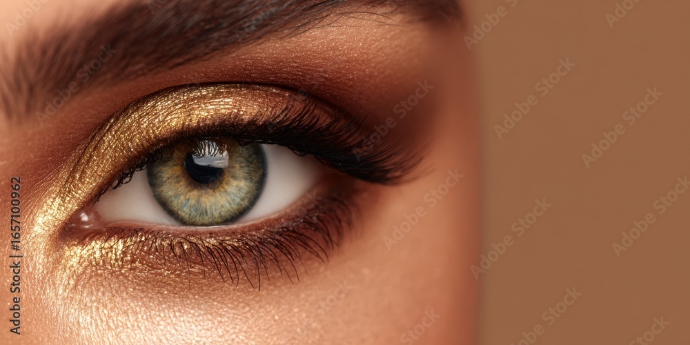 Fototapeta premium Close-up of a glamorous eye with stunning makeup