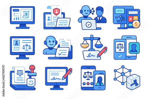 Ux client dashboard api contracts legal match ai document vector icon