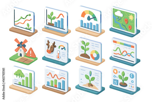Growth per smart heat vector climate icon seasonal livestock dashboard ph vs