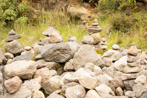 little mountains made of stones