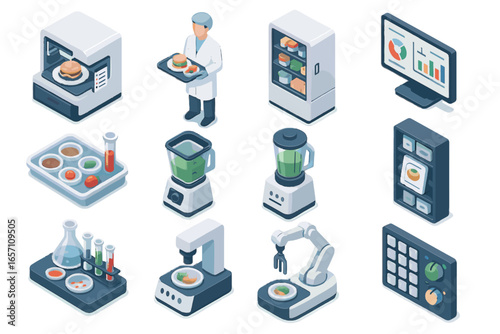 Food meal vector flavor lab icon tool digital texture tray sampler future