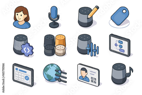Routine icon schedule vector sync home icons skin user language tone tagging