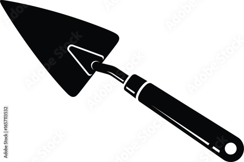 Hand towel digging garden tool editable vector illustration icon