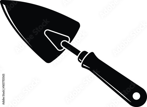 Hand towel digging garden tool editable vector illustration icon