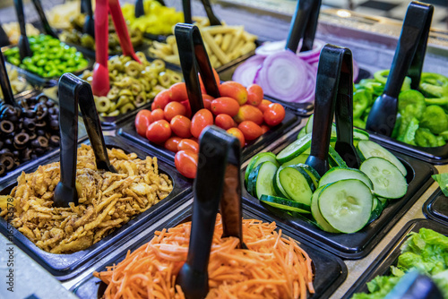 Salad bar at a deli
