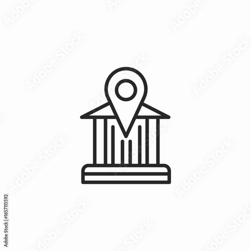 bank location icon sign vector