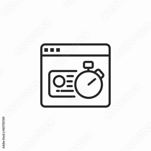 browser timer icon sign vector