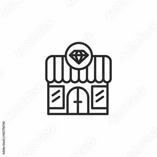 jewelry store icon sign vector