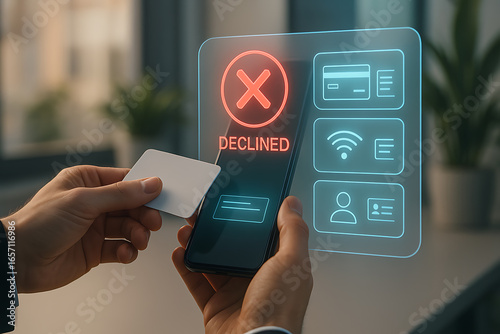 Payment declined hologram | Holograma de pagamento recusado