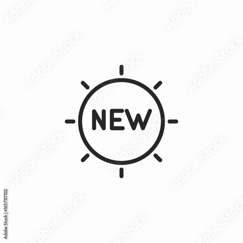 new badge icon sign vector