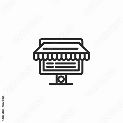 online marketplace icon sign vector