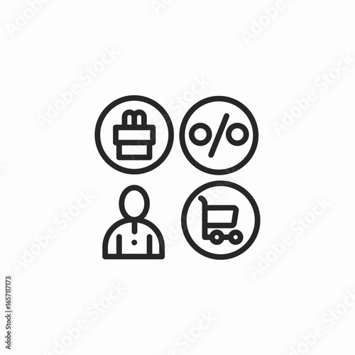 online discount icon sign vector