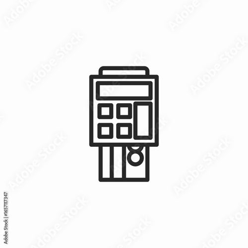 payment terminal icon sign vector