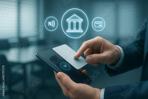 Mobile digital banking concept / Conceito de banca digital móvel