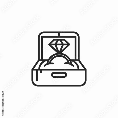 ring box icon sign vector