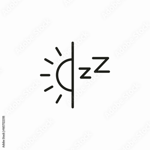 awake and sleep balance icon sign vector