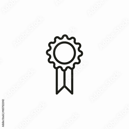award ribbon icon sign vector