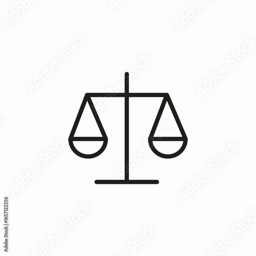 balanced scale icon sign vector