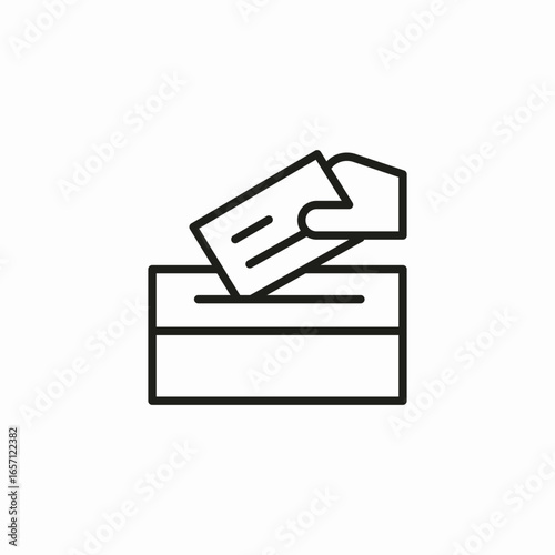 ballot box icon sign vector