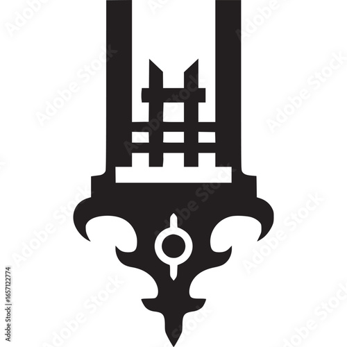 Japanese torii gate illustration isolated on white background, a symbol of traditional architecture, culture, and spiritual entrance to sacred shrines
