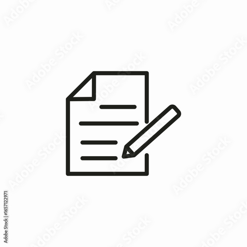 edit document icon sign vector