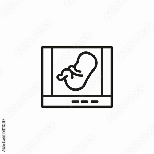 fetus scan icon sign vector