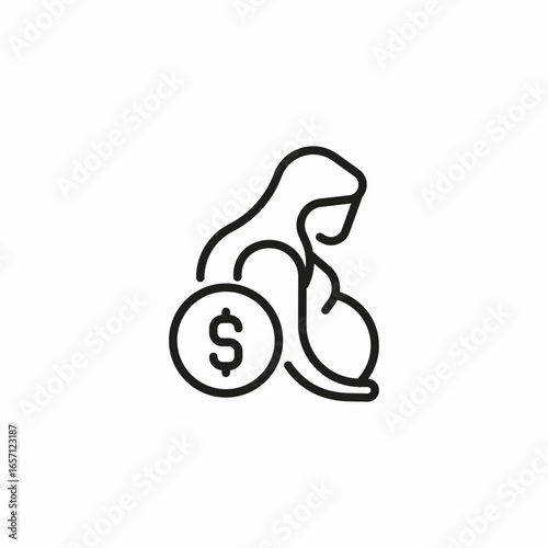 financial need pregnant woman icon sign vector