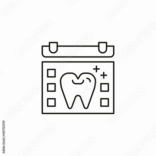orthodontic brackets icon sign vector