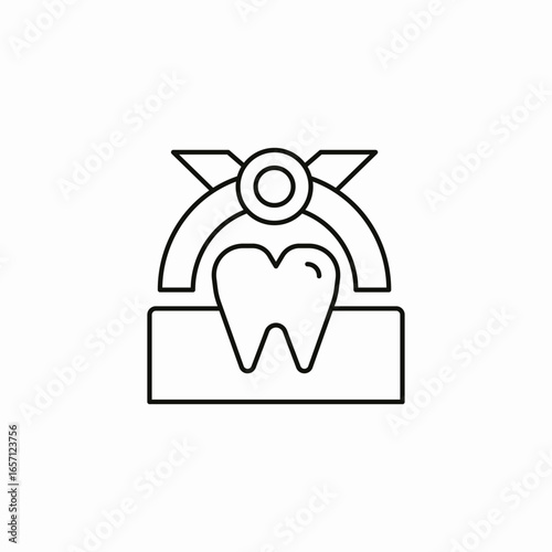protected molar icon sign vector
