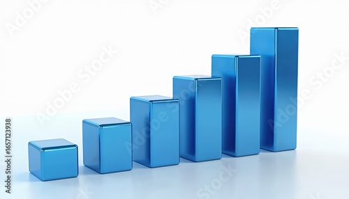 Blue bar graph shows ascending growth, progress. Ideal for business analytics, finance, market trends, economic reports. 3d rendering represents success, development, positive financial performance. Free Download Blue bar graph shows ascending growth, progress. Ideal for business analytics, finance, market trends, economic reports. 3d rendering represents success, development, positive financial performance. - GFXLoad