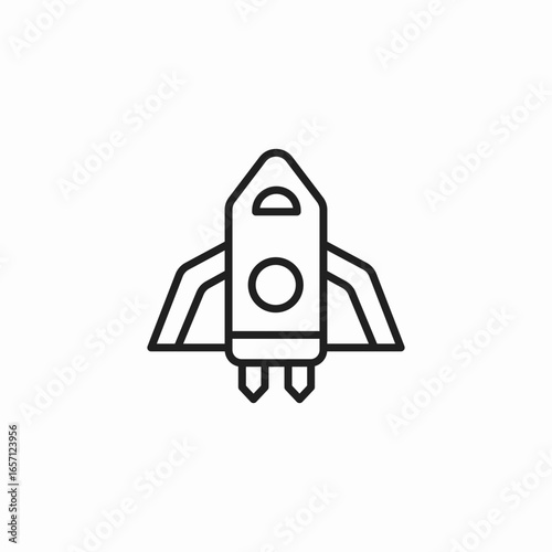 rocket starship icon sign vector