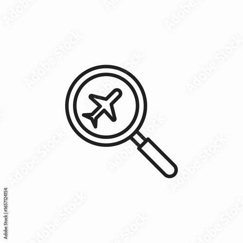 searching for flight icon sign vector