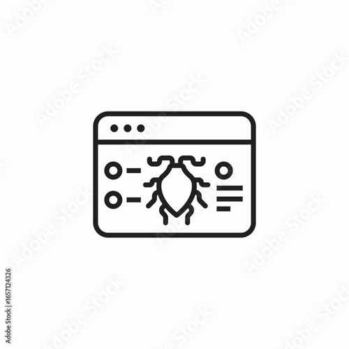 software bug detected icon sign vector