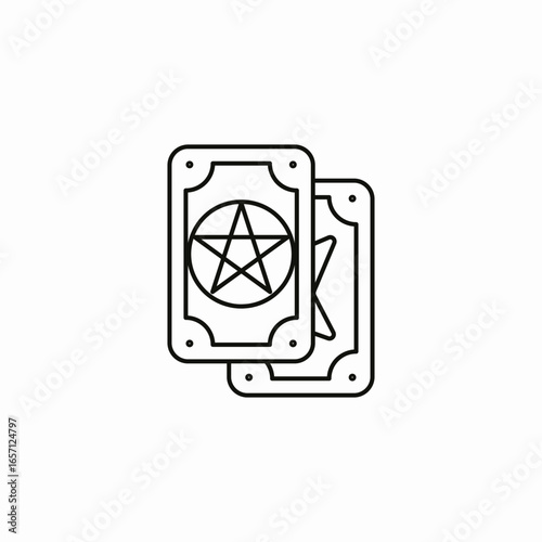 tarot card icon sign vector