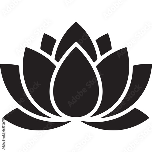 Elegant lotus flower isolated on white background, a symbol of purity, enlightenment, and spiritual awakening in various cultures