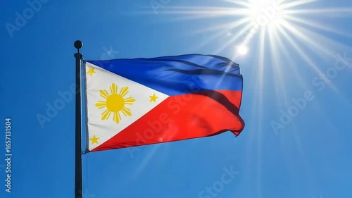 Wallpaper Mural Philippine Flag Waving in the Breeze
 Torontodigital.ca