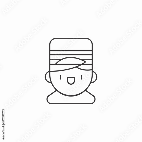 bellhop man icon sign vector